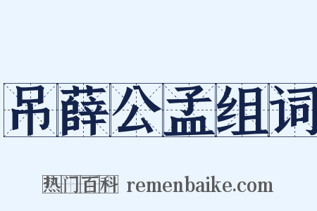 吊薛公孟组词是什么意思的图片